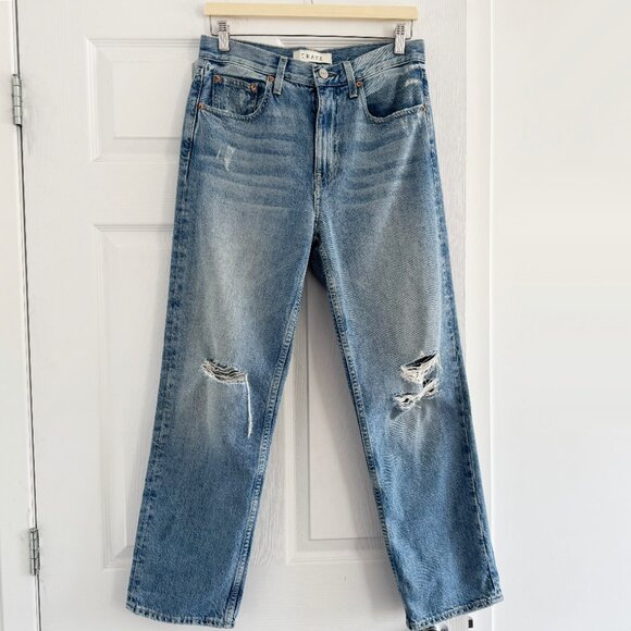 Trave "Riley" 90s Straight Leg Jean in "Time after Time", size 27 - Picture 4 of 12